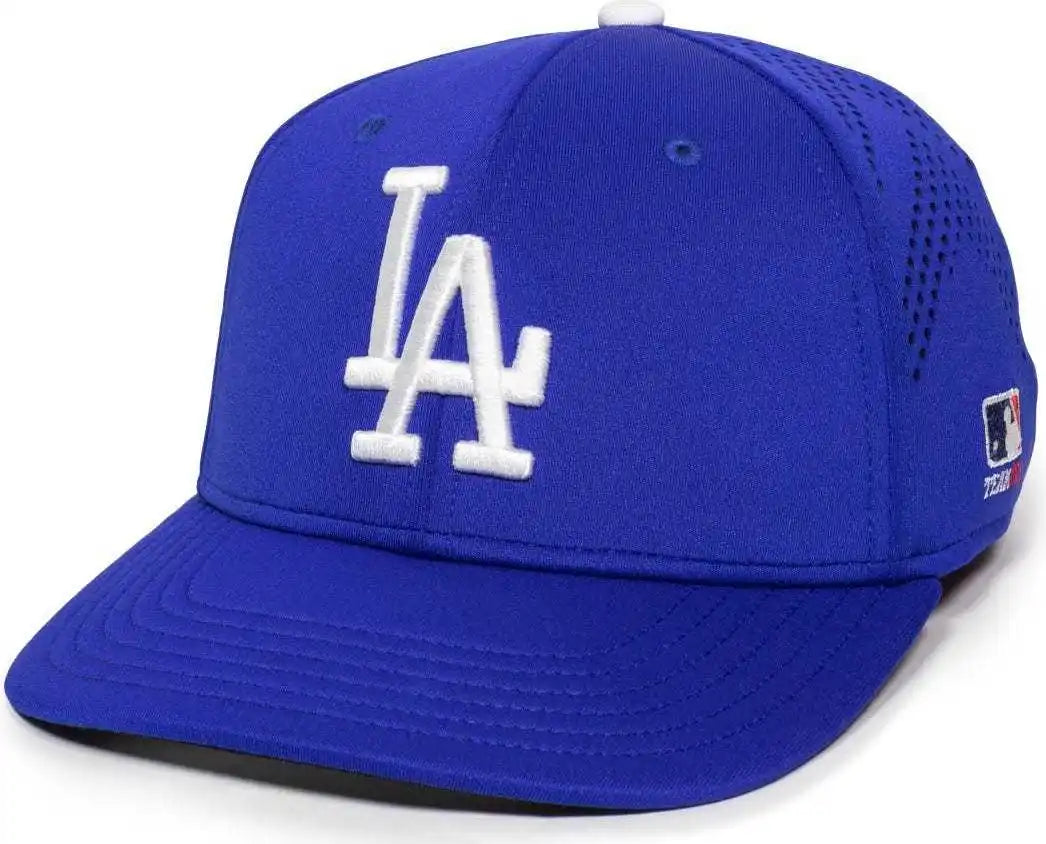 Oc Sports Mlb-600 Perforated Stretchfit Baseball Cap - Los Angeles Dodgers