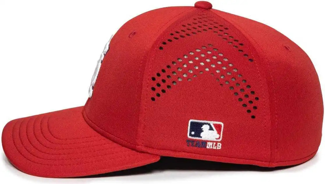 Oc Sports Mlb-600 Perforated Stretchfit Baseball Cap - St. Louis Cardinals