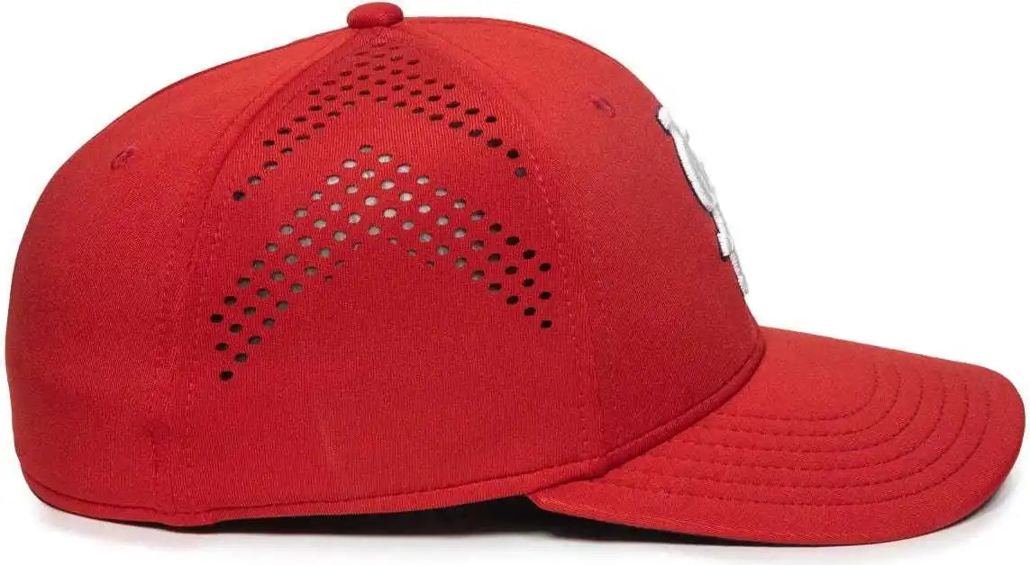 Oc Sports Mlb-600 Perforated Stretchfit Baseball Cap - St. Louis Cardinals