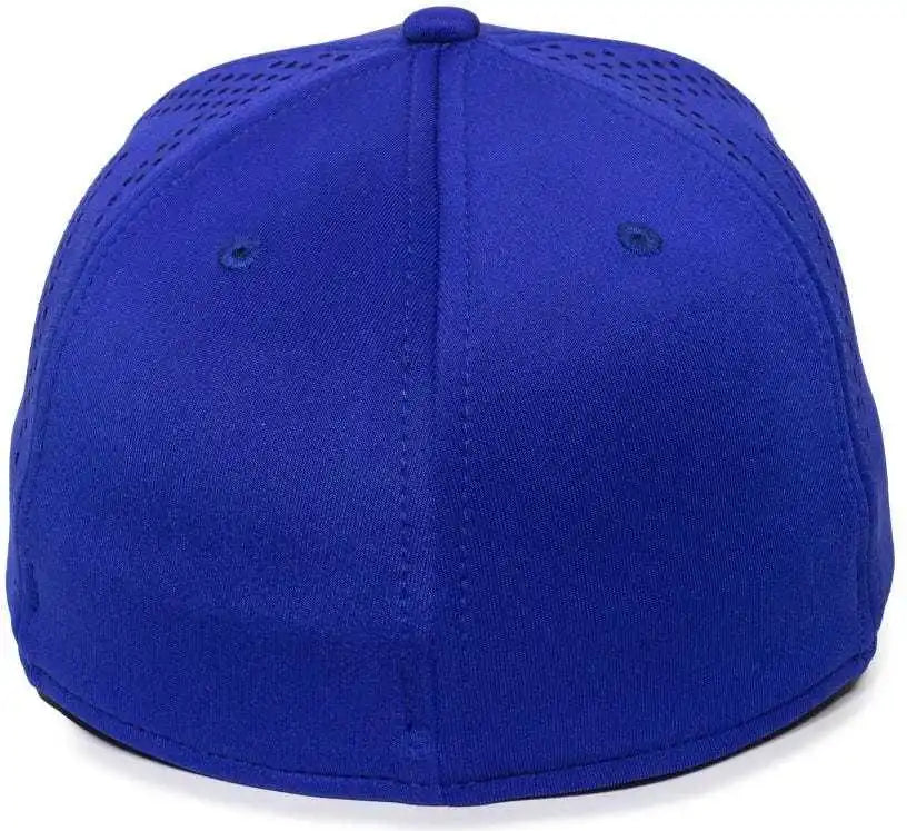 Oc Sports Mlb-600 Perforated Stretchfit Baseball Cap - Texas Rangers - Royal / S/m