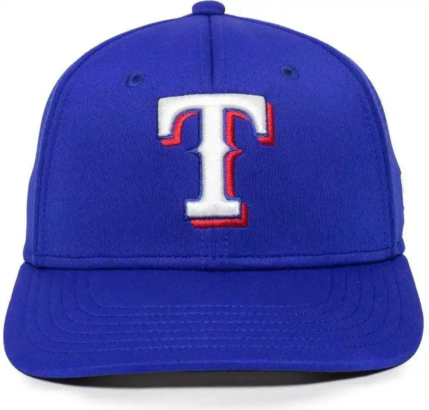 Oc Sports Mlb-600 Perforated Stretchfit Baseball Cap - Texas Rangers