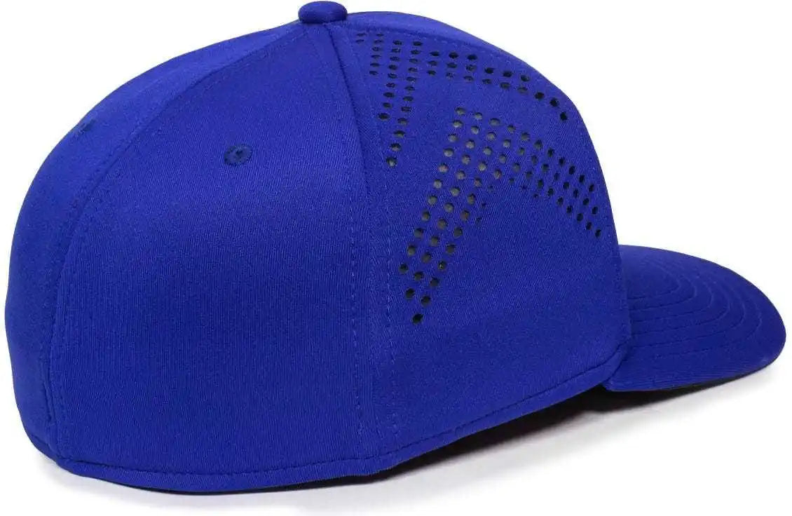 Oc Sports Mlb-600 Perforated Stretchfit Baseball Cap - Texas Rangers