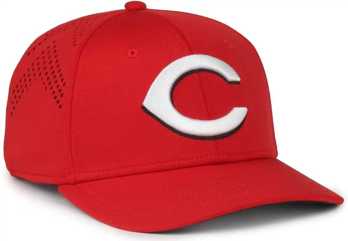 Oc Sports Mlb-650 Performance Snapback Baseball Cap - Cincinnati Reds Red - Navy / one Size Fits Most
