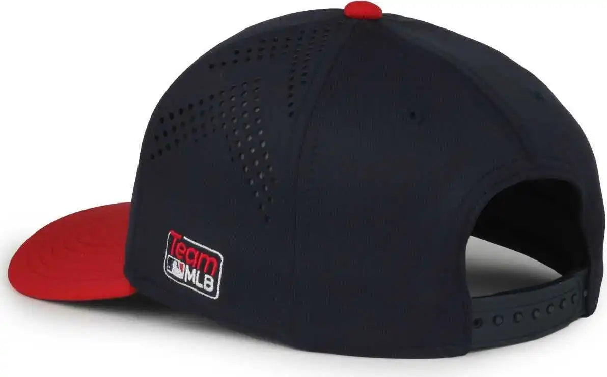 Oc Sports Mlb-650 Performance Snapback Baseball Cap - Cleveland Guardians - Black / one Size Fits Most