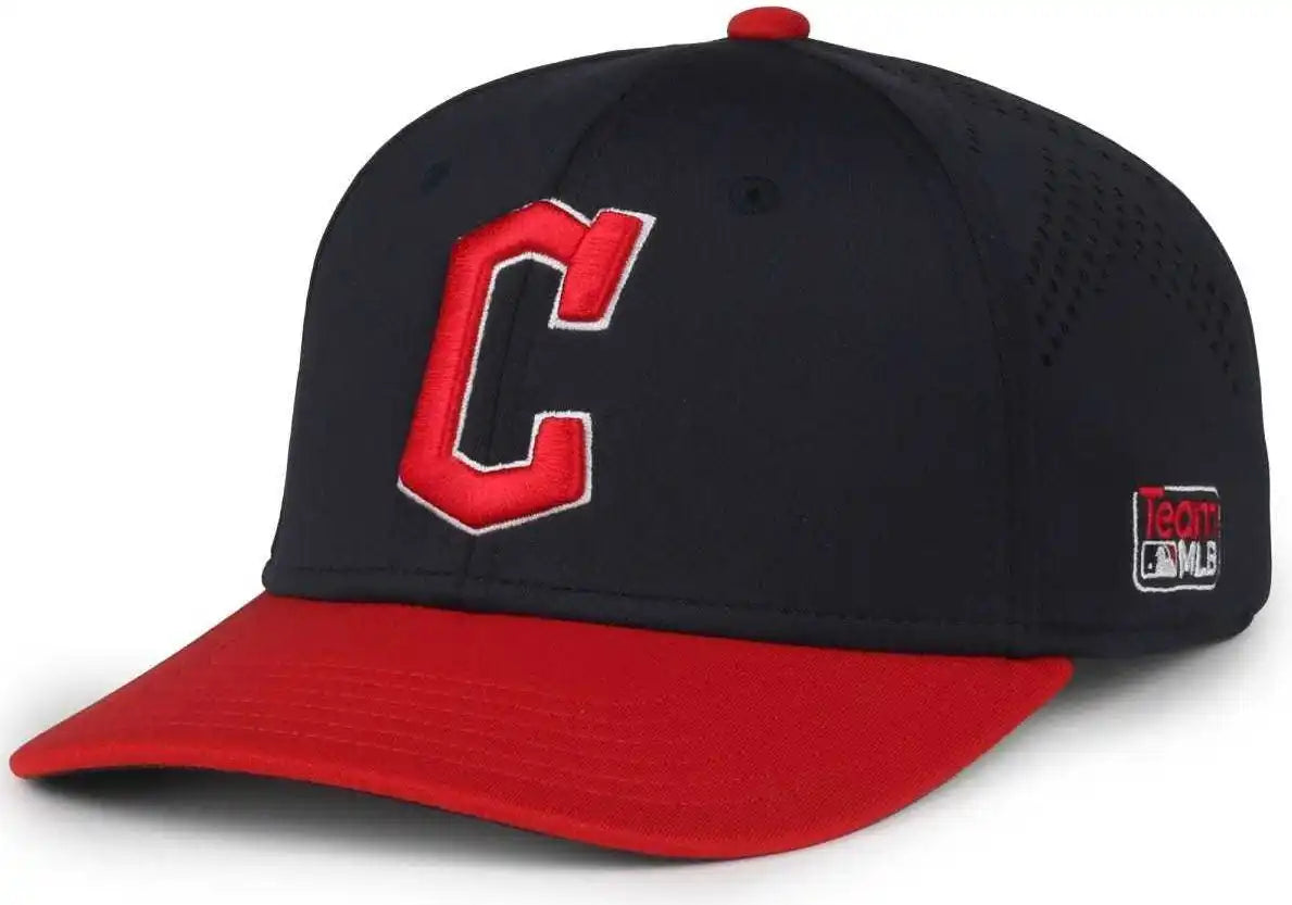 Oc Sports Mlb-650 Performance Snapback Baseball Cap - Cleveland Guardians - Black / one Size Fits Most