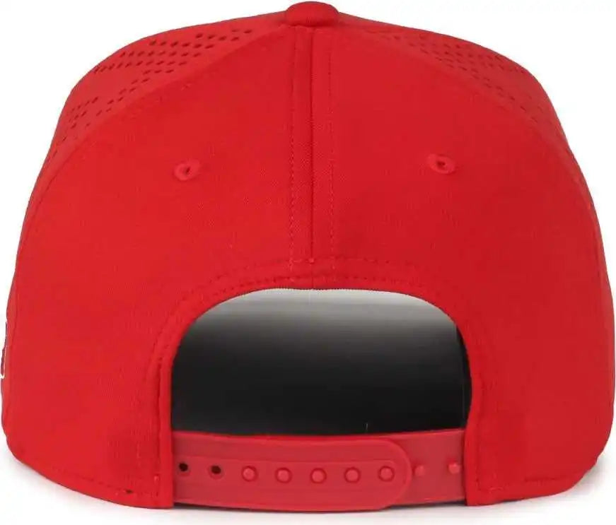 Oc Sports Mlb-650 Performance Snapback Baseball Cap - Los Angeles Angels - Red / one Size Fits Most