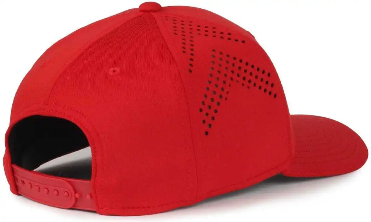 Oc Sports Mlb-650 Performance Snapback Baseball Cap - Los Angeles Angels - Red / one Size Fits Most