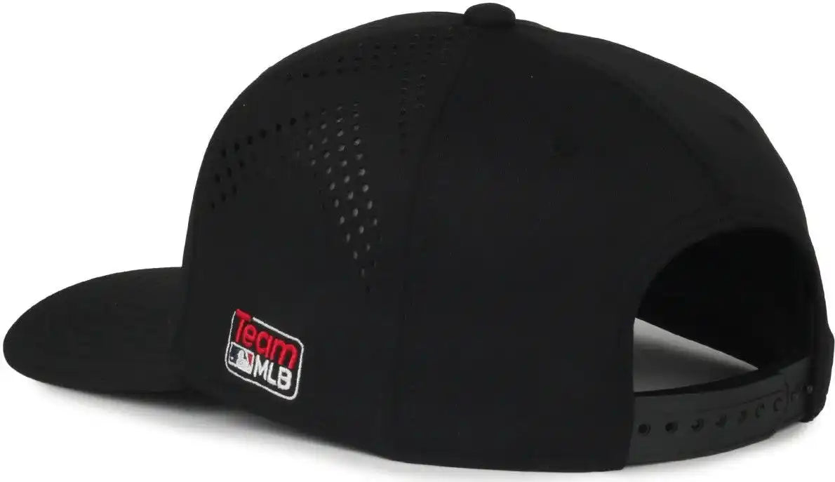 Oc Sports Mlb-650 Performance Snapback Baseball Cap - Miami Marlins - Black / one Size Fits Most