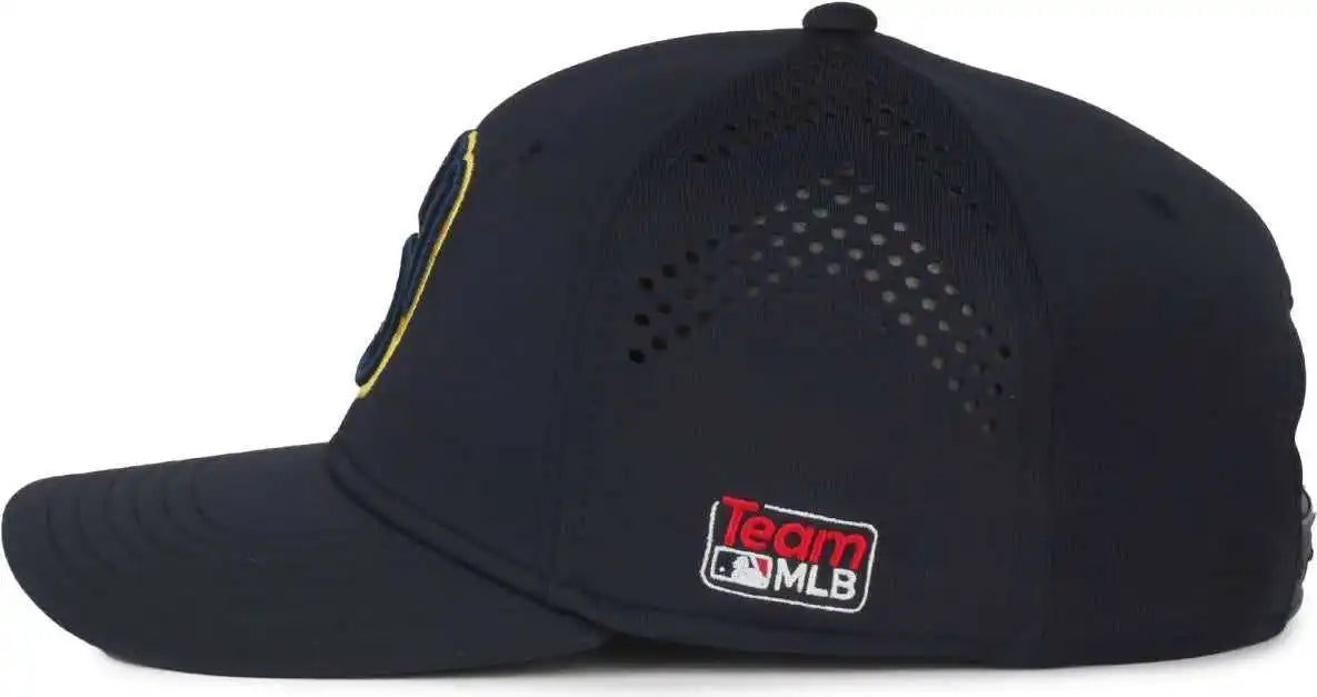 Oc Sports Mlb-650 Performance Snapback Baseball Cap - Milwaukee Brewers - Navy / one Size Fits Most