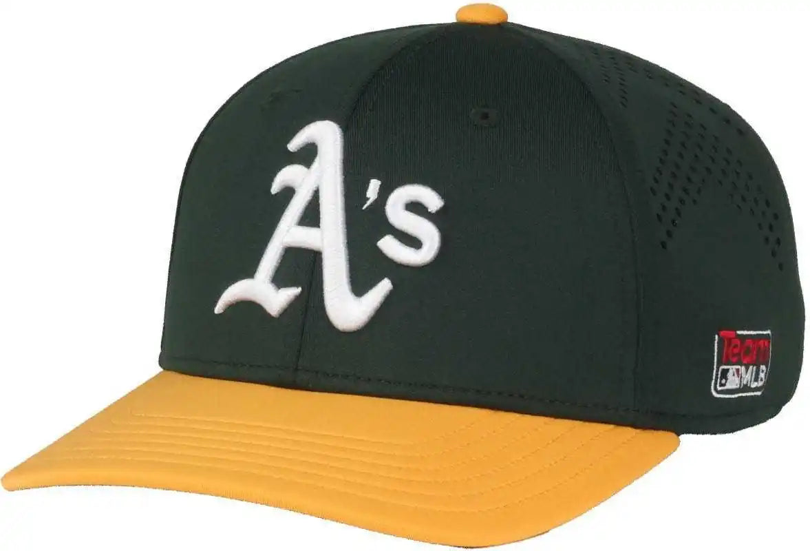 Oc Sports Mlb-650 Performance Snapback Baseball Cap - Oakland Athletics - Forest Gold / one Size Fits Most