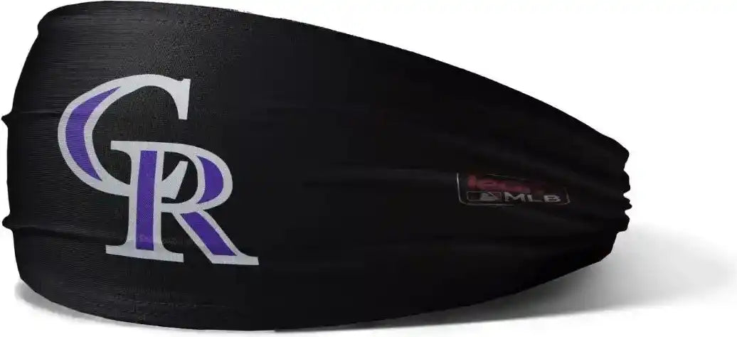 Oc Sports Mlb-hb Official Mlb Headband - Colorado Rockies - Black / one Size Fits Most