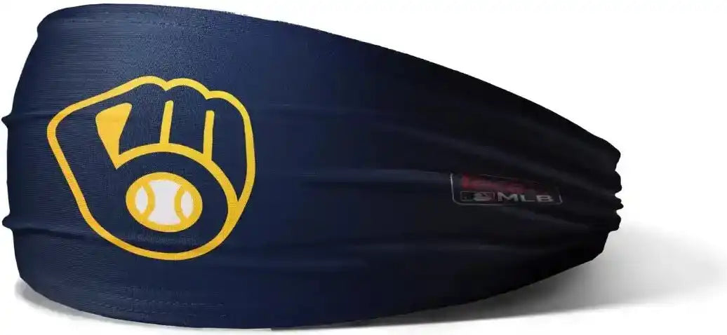 Oc Sports Mlb-hb Official Mlb Headband - Milwaukee Brewers - Navy / one Size Fits Most