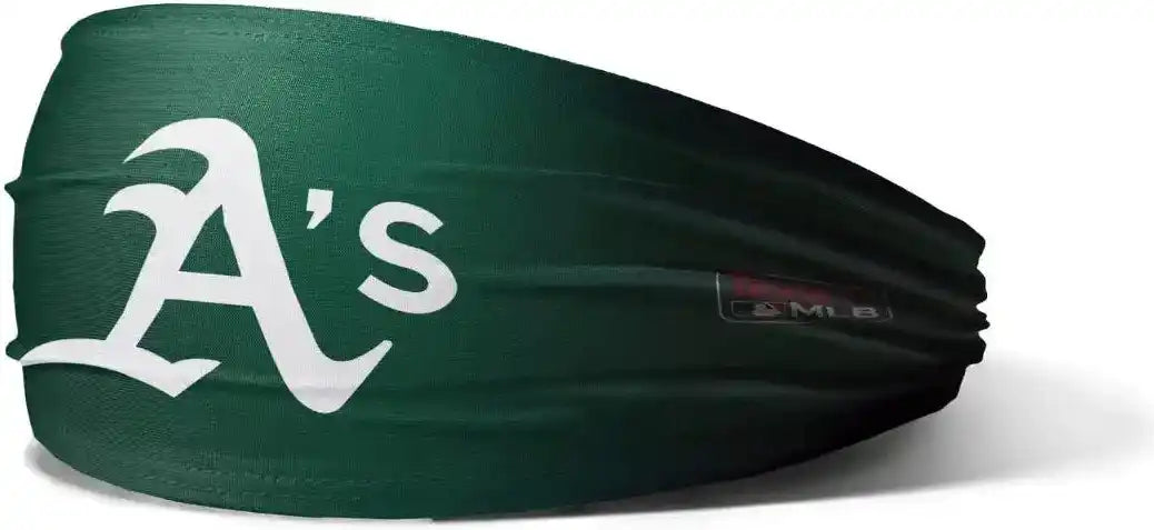 Oc Sports Mlb-hb Official Mlb Headband - Oakland Athletics - Dk Green / one Size Fits Most