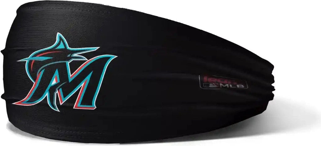 Oc Sports Mlb-hb Official Mlb Youth Headband - Miami Marlins - Black / one Size Fits Most