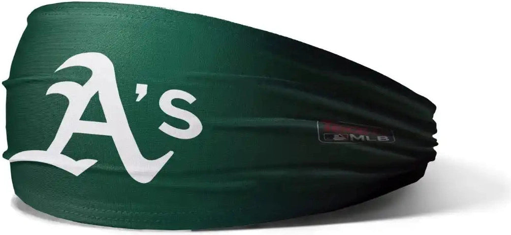 Oc Sports Mlb-hb Official Mlb Youth Headband - Oakland Athletics - Dk Green / one Size Fits Most