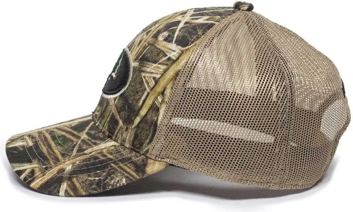 Oc Sports Mofs38a Adjustable Mesh Back Cap - Mossy Oak Shadow Grass Blades Tan - 6 7/8’’ - 7 1/2’’