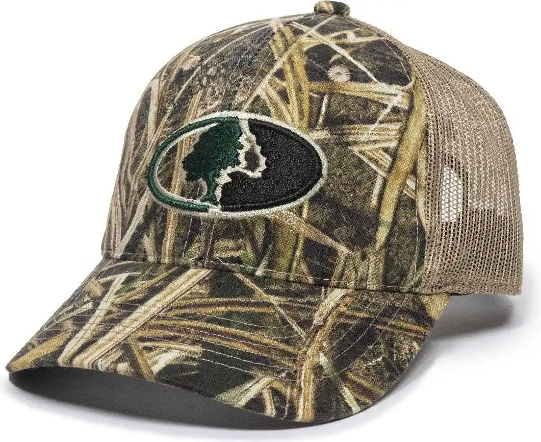 Oc Sports Mofs38a Adjustable Mesh Back Cap - Mossy Oak Shadow Grass Blades Tan - 6 7/8’’ - 7 1/2’’