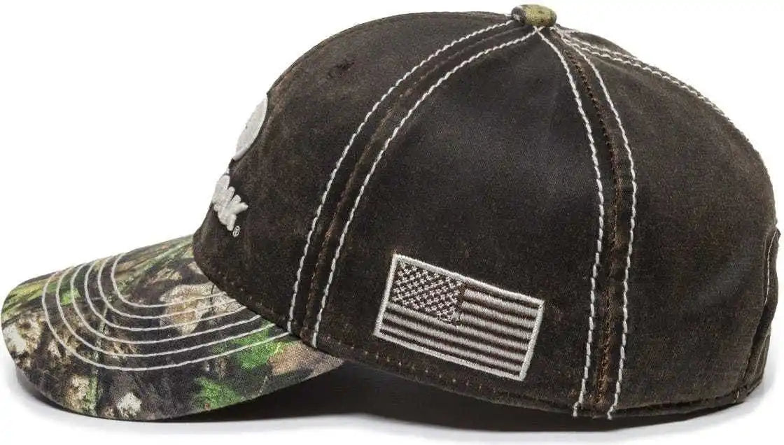 Oc Sports Mofs46a Mossey Oak Hard Pigment-dyed Twill Cap - Brown Mossy Break-up Country - 6 7/8’’ - 7 1/2’’