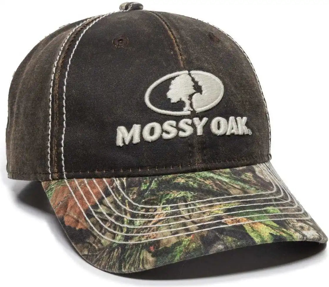 Oc Sports Mofs46a Mossey Oak Hard Pigment-dyed Twill Cap - Brown Mossy Break-up Country - 6 7/8’’ - 7 1/2’’