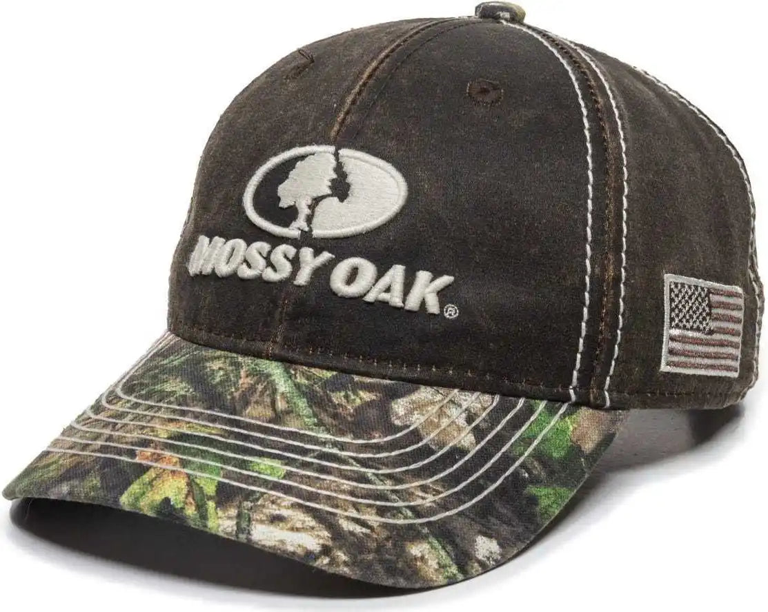 Oc Sports Mofs46a Mossey Oak Hard Pigment-dyed Twill Cap - Brown Mossy Break-up Country - 6 7/8’’ - 7 1/2’’