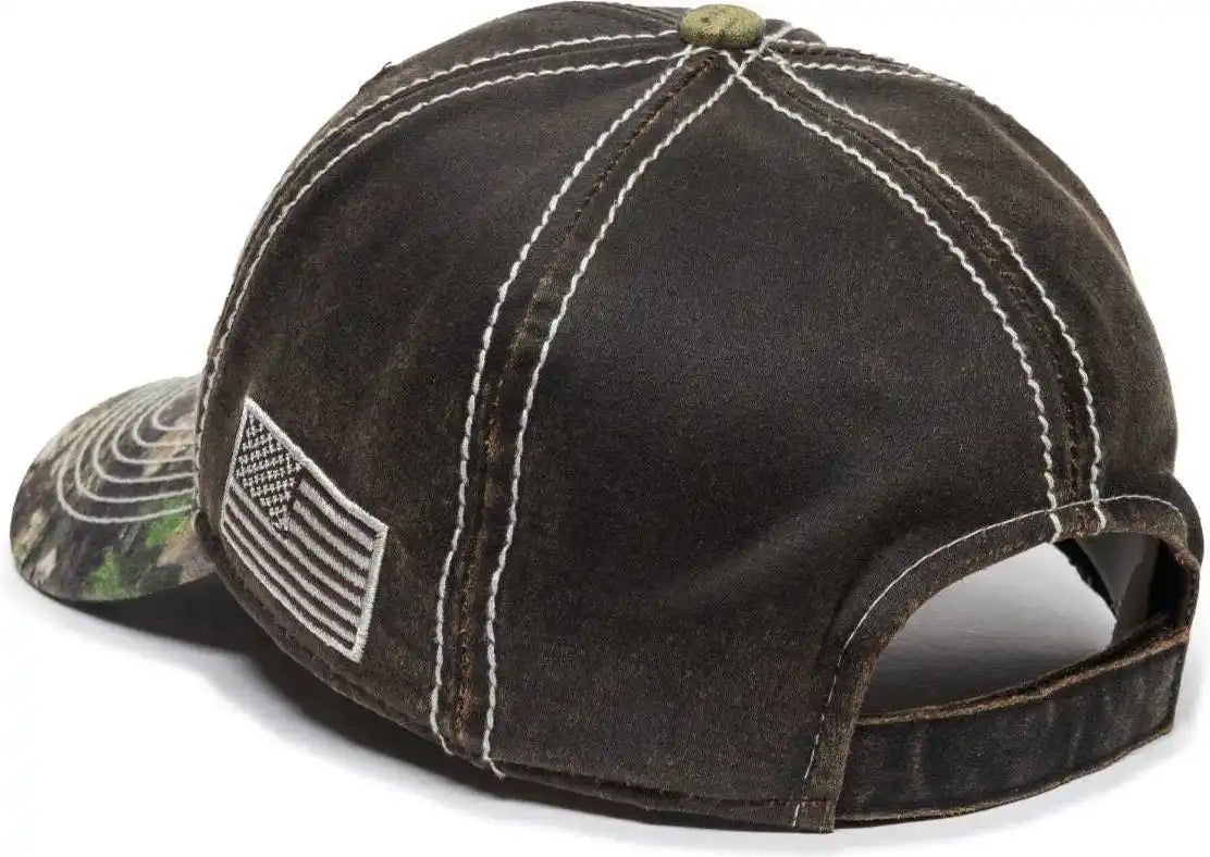 Oc Sports Mofs46a Mossey Oak Hard Pigment-dyed Twill Cap - Brown Mossy Break-up Country - 6 7/8’’ - 7 1/2’’