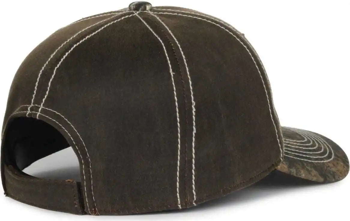 Oc Sports Mofs46a Mossey Oak Hard Pigment-dyed Twill Cap - Dark Brown Mossy Country Dna - Osfm