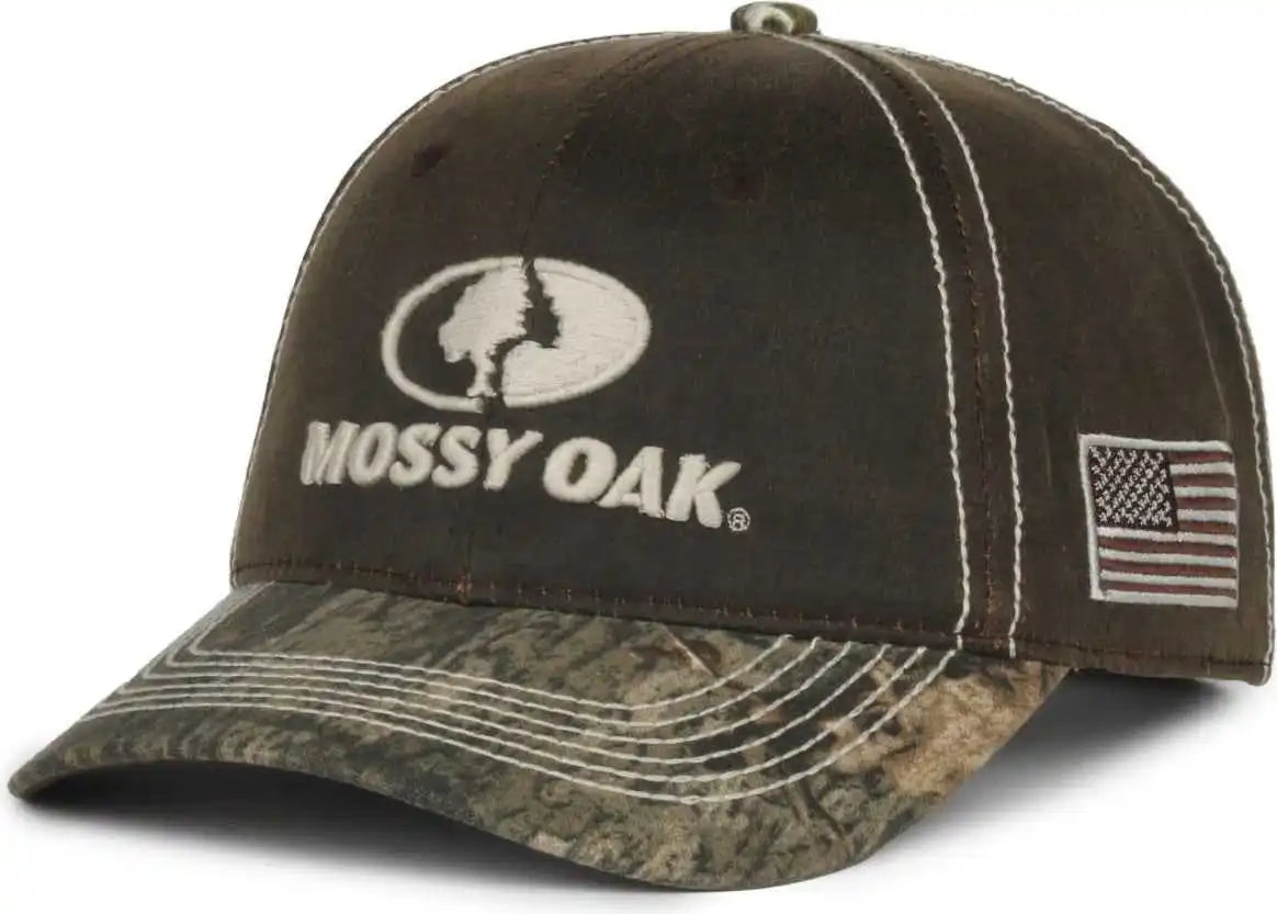 Oc Sports Mofs46a Mossey Oak Hard Pigment-dyed Twill Cap - Dark Brown Mossy Country Dna - Osfm