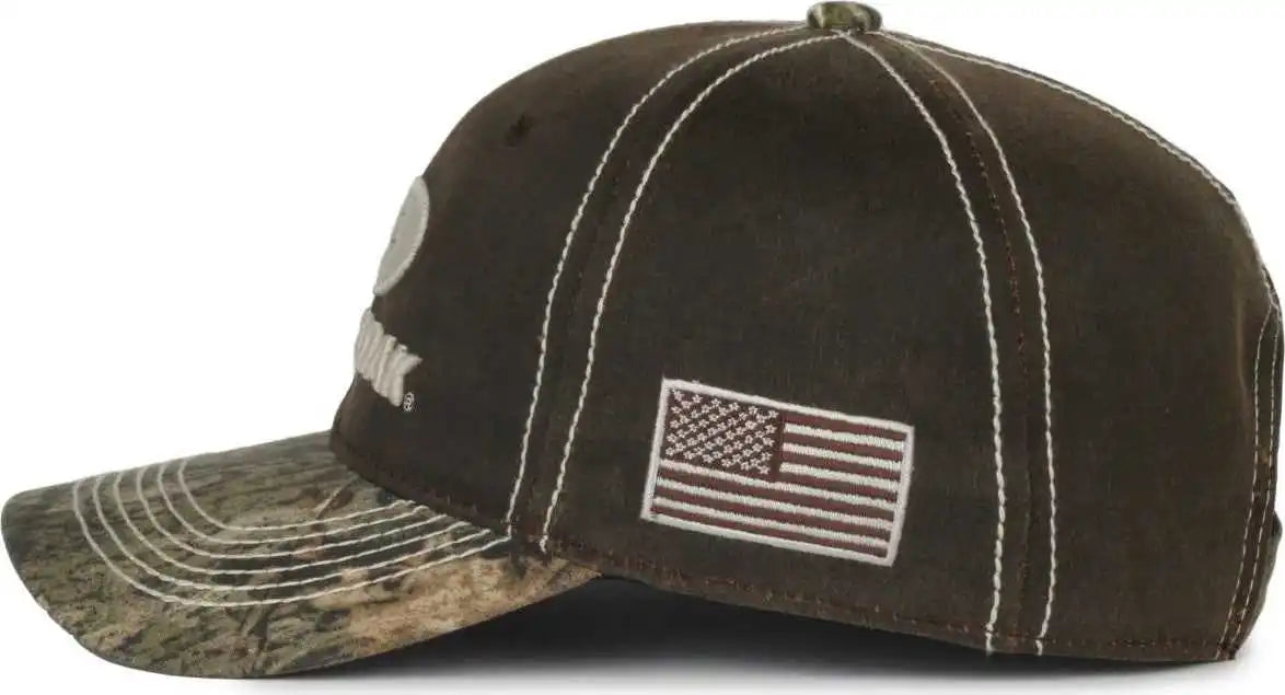 Oc Sports Mofs46a Mossey Oak Hard Pigment-dyed Twill Cap - Dark Brown Mossy Country Dna - Osfm