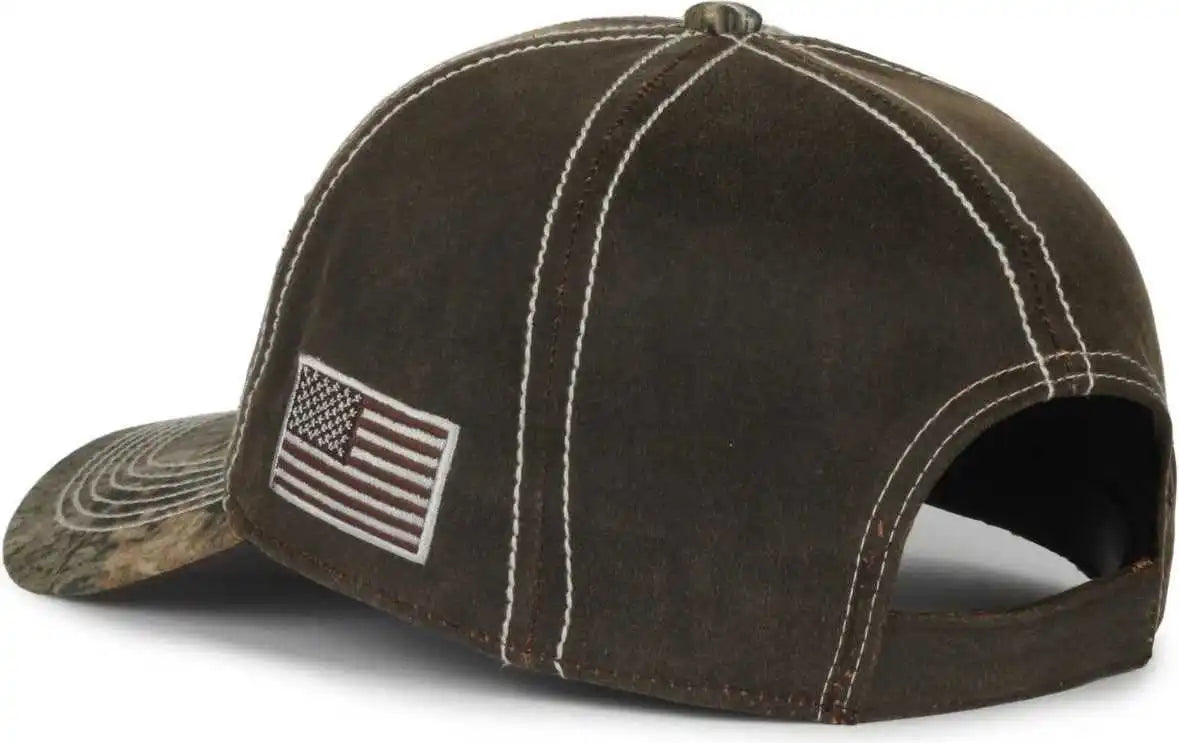 Oc Sports Mofs46a Mossey Oak Hard Pigment-dyed Twill Cap - Dark Brown Mossy Country Dna - Osfm