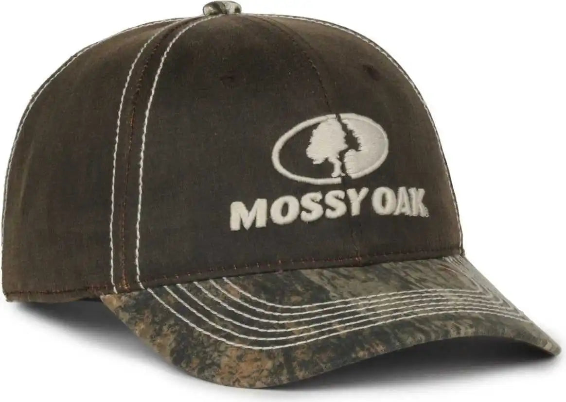 Oc Sports Mofs46a Mossey Oak Hard Pigment-dyed Twill Cap - Dark Brown Mossy Country Dna - Osfm