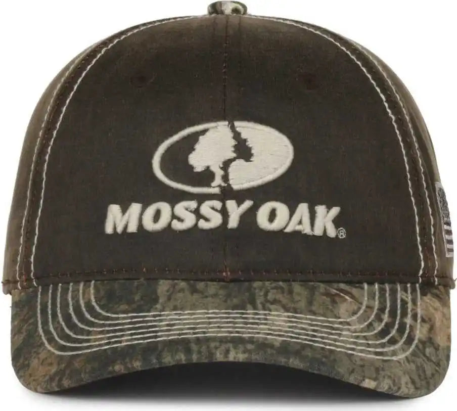 Oc Sports Mofs46a Mossey Oak Hard Pigment-dyed Twill Cap - Dark Brown Mossy Country Dna - Osfm