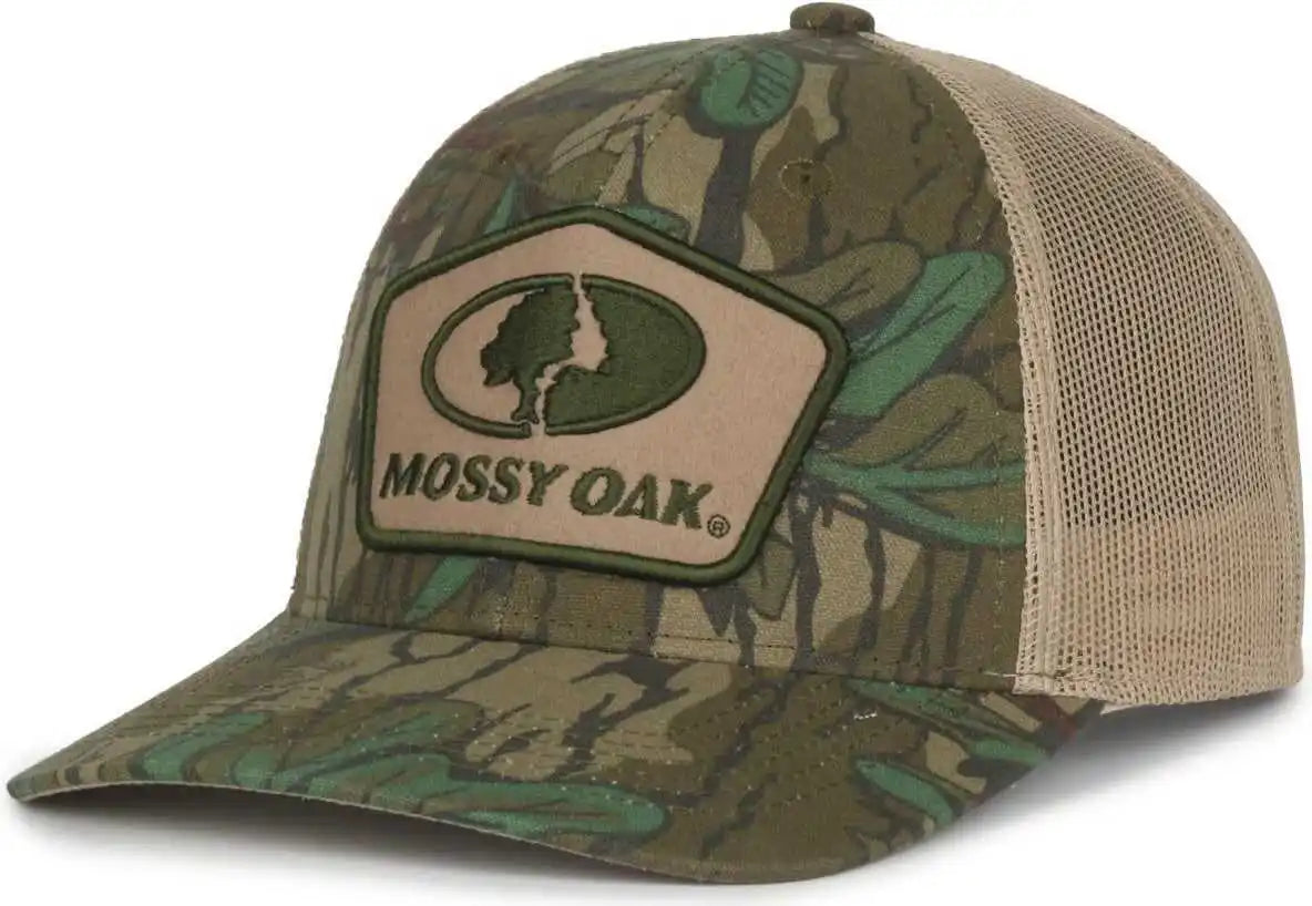 Oc Sports Mofs53 Mossy Oak Green Leaf Cap -mossy Greenleaf Tan - Osfm
