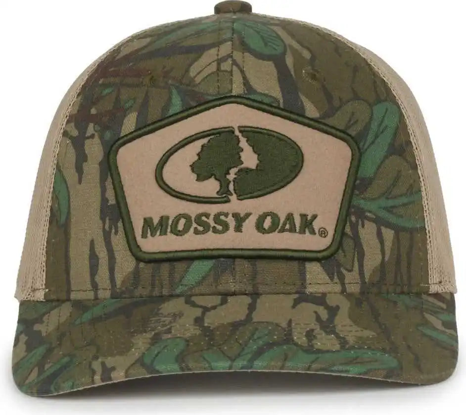 Oc Sports Mofs53 Mossy Oak Green Leaf Cap -mossy Greenleaf Tan - Osfm