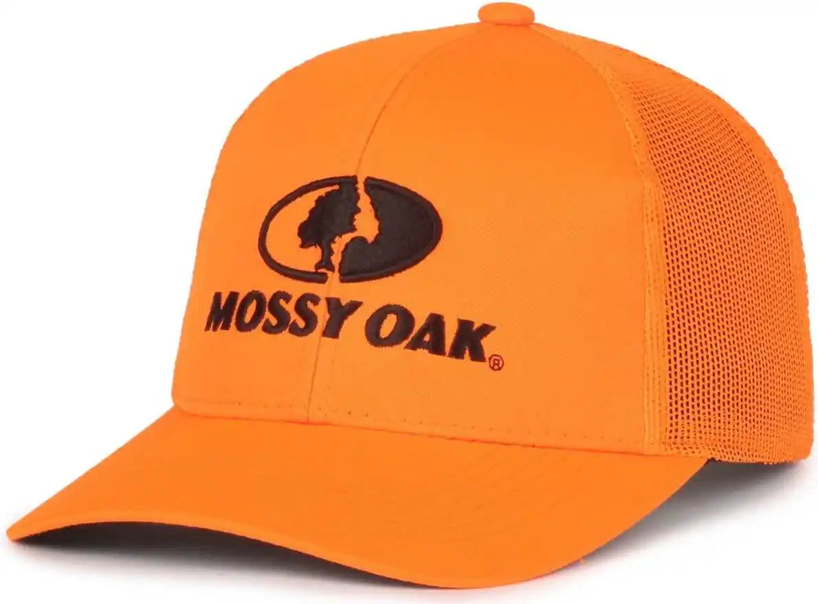 Oc Sports Mofs58 Mossy Oak Solid Blaze Pro Crown Cap -blaze - Osfm