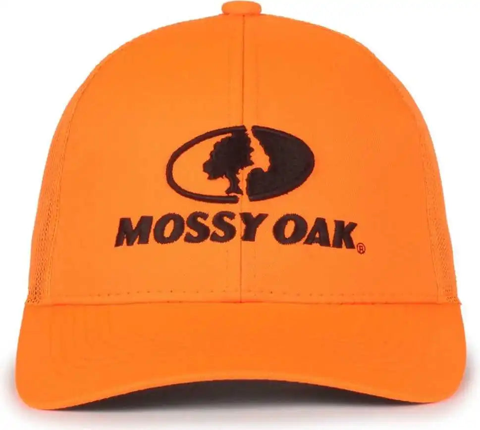 Oc Sports Mofs58 Mossy Oak Solid Blaze Pro Crown Cap -blaze - Osfm
