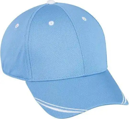 Oc Sports Mws-350 Protech Mesh Q3 Visor Stitch Cap - Columbia Blue Wh - White / 6 7/8’’ - 7 1/2’’