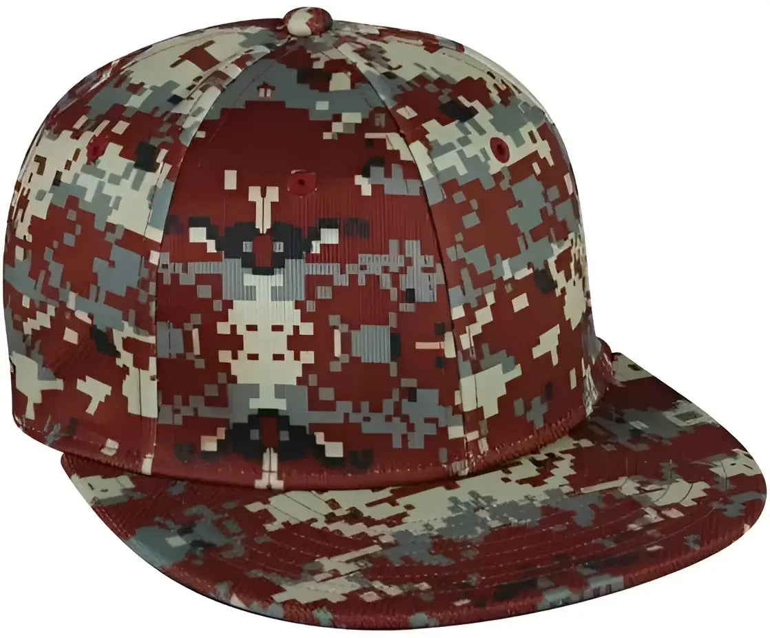 Oc Sports Mws1025d Proflex Protech Mesh Camo Q3 Cap - Maroon