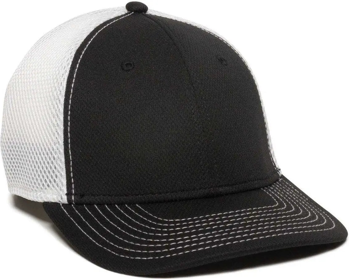 Oc Sports Mws1125 Proflex Fit Sandwich Mesh Ball Cap - Black White - 6 3/4’’ - 7 1/8’’