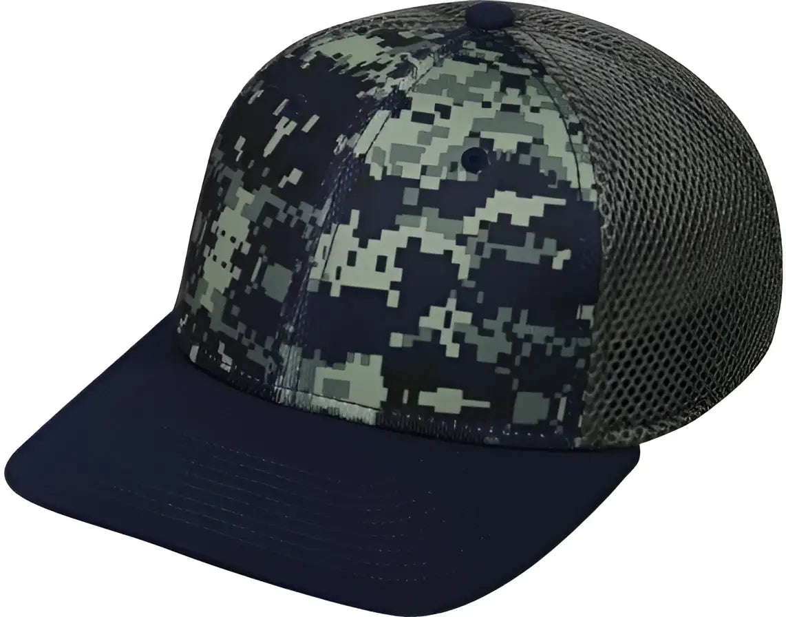 Oc Sports Mws1125 Proflex Fit Sandwich Mesh Ball Cap - Dig Ny Char - Navy Dark Gray / 6 3/4’’ - 7 1/8’’