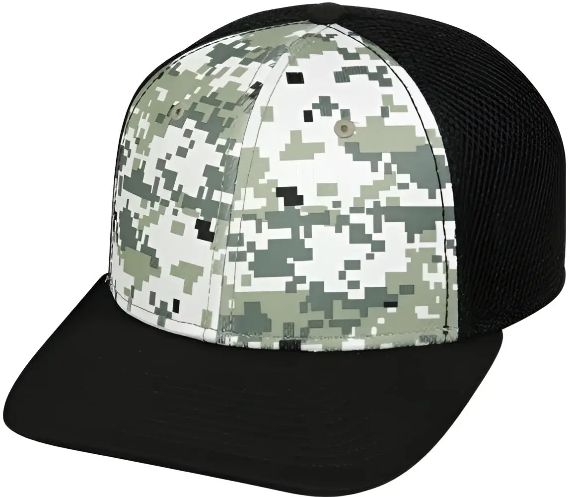 Oc Sports Mws1125 Proflex Fit Sandwich Mesh Ball Cap - Dig White Black - 6 3/4’’ - 7 1/8’’