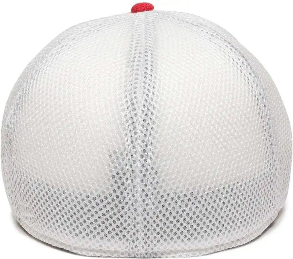 Oc Sports Mws1125 Proflex Fit Sandwich Mesh Ball Cap - Red White