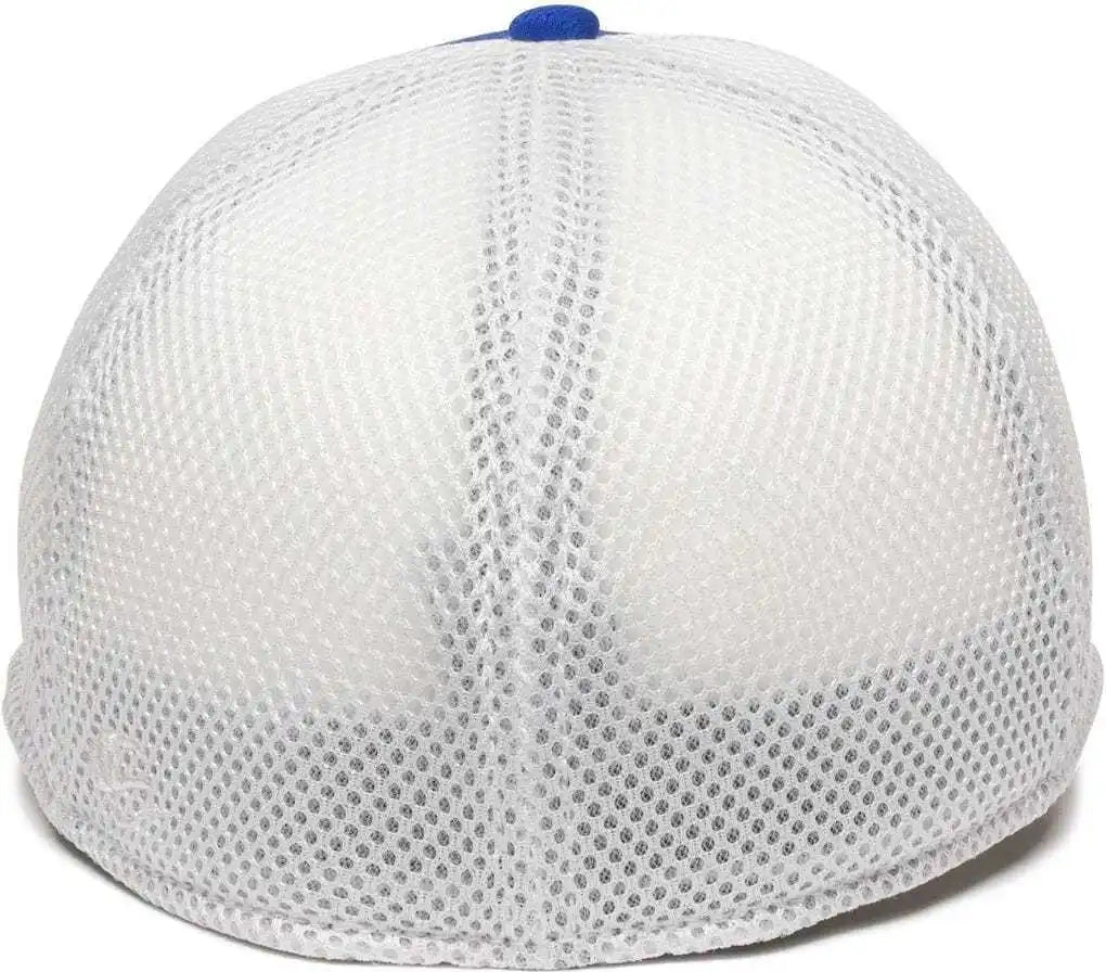 Oc Sports Mws1125 Proflex Fit Sandwich Mesh Ball Cap - Royal White
