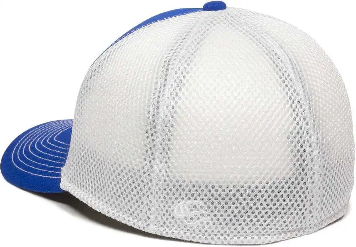 Oc Sports Mws1125 Proflex Fit Sandwich Mesh Ball Cap - Royal White