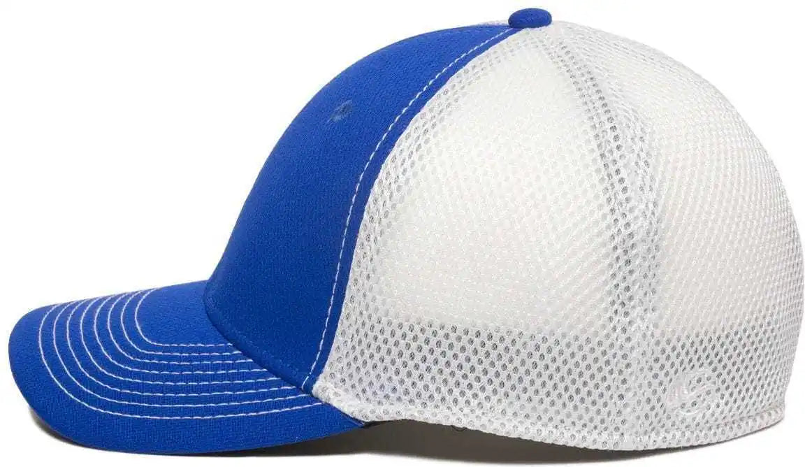 Oc Sports Mws1125 Proflex Fit Sandwich Mesh Ball Cap - Royal White