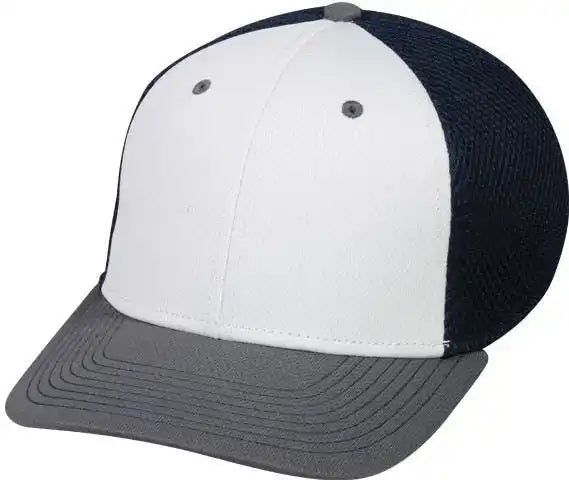 Oc Sports Mws1125 Proflex Fit Sandwich Mesh Ball Cap - Wh Ny Graphite - White Navy / 6 3/4’’ - 7 1/8’’