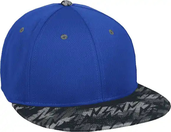 Oc Sports Mws1425s Protech Mesh Flexfit Ball Cap - Royal Storm - Black / 6 3/8’’ - 3/4’’