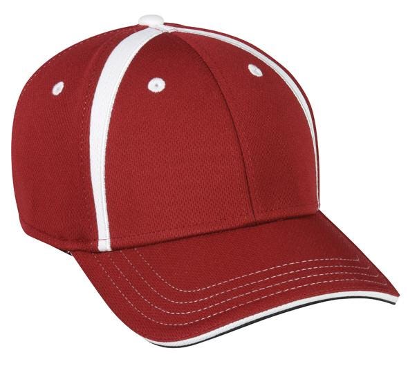 Oc Sports Mws1465i Proflex Protech Q3 Fabric Cap - Cardinal White