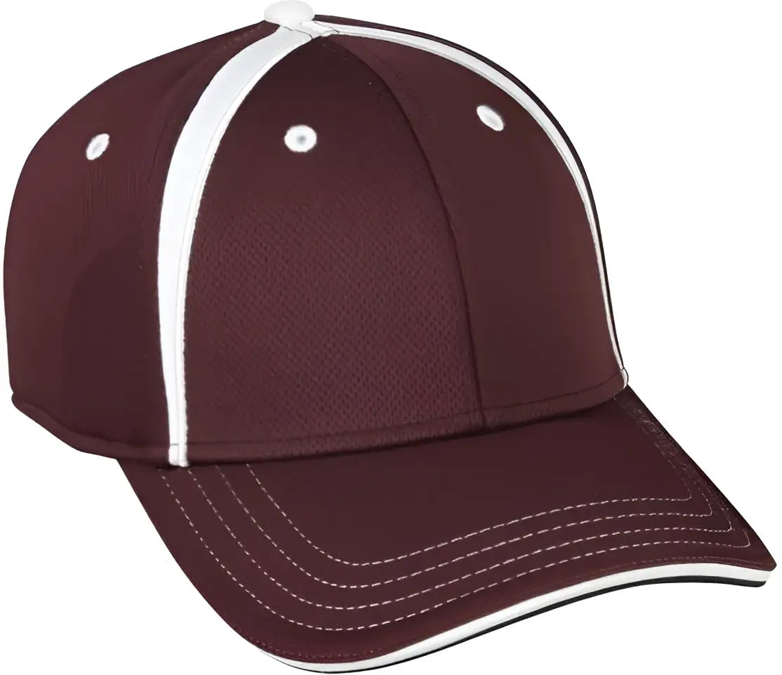 Oc Sports Mws1465i Proflex Protech Q3 Fabric Cap - Maroon White