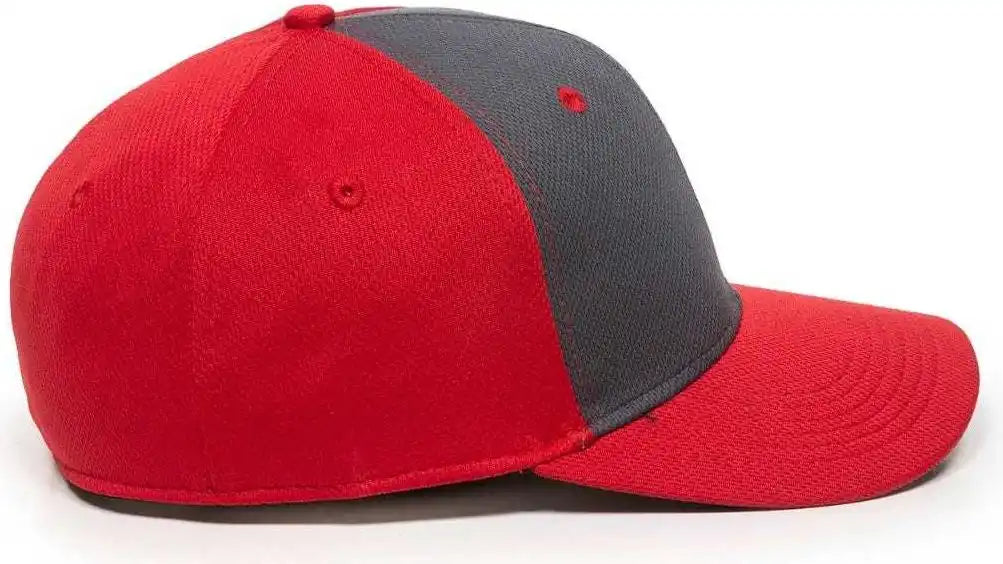 Oc Sports Mws25 Flexible Fitting Cap - Graphite Red