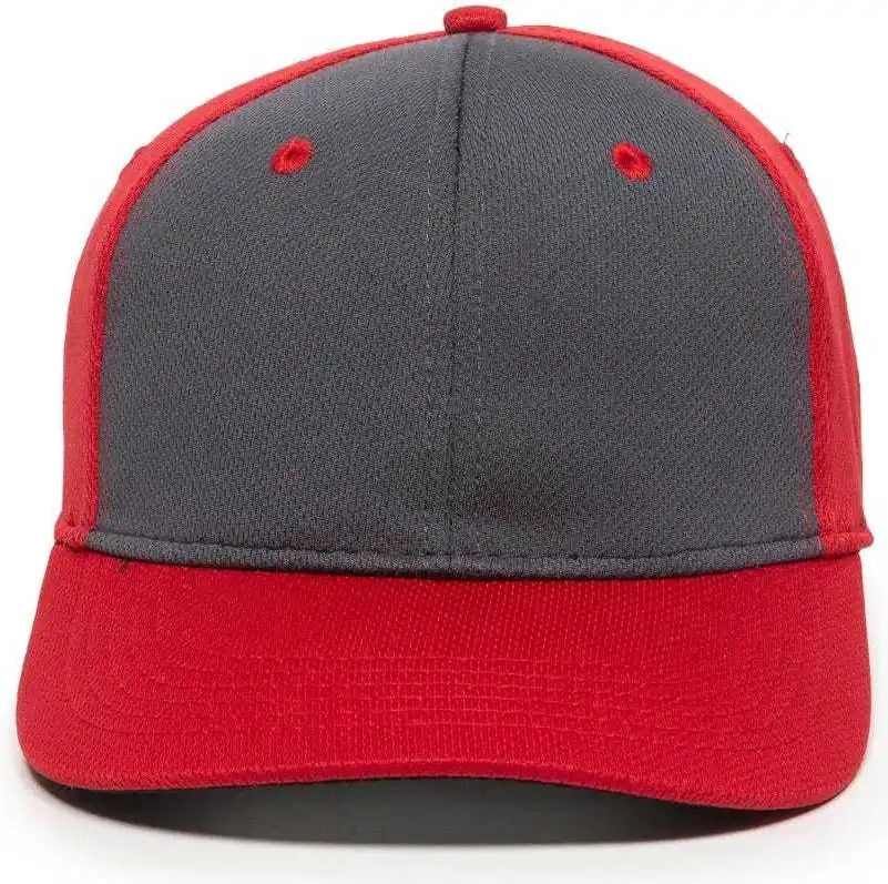 Oc Sports Mws25 Flexible Fitting Cap - Graphite Red